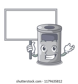 Bring board steel trash can with lid cartoon