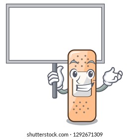 Bring board sticking plaster on the cartoon shape
