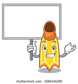 Bring board swim fin character cartoon