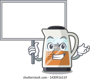 Bring board tea maker isolated with the mascot