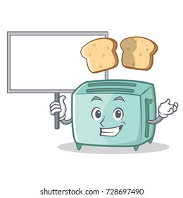 Bring board toaster character cartoon style