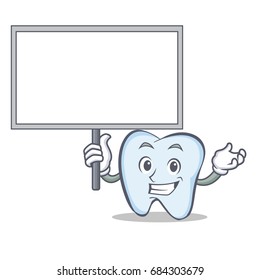 Bring board tooth character cartoon style