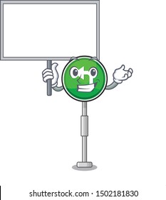 Bring board turn left isolated with the cartoon