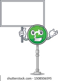 Bring board turn right isolated in the mascot