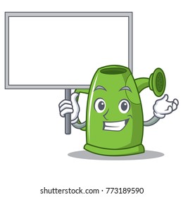 Bring board watering can character cartoon