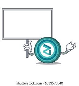 Bring board Zilliqa coin character cartoon