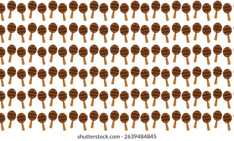 Bring a burst of rhythmic energy to your designs with this vibrant, seamless maraca pattern. Featuring a repeating horizontal arrangement of these classic percussion instruments