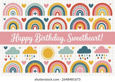 Bring charm and warmth to your designs with this Boho Rainbow Clipart Bundle, featuring hand-drawn rainbows, hearts, and stylish patterns in soft earthy tones. Perfect for DIY crafts, nursery prints, 