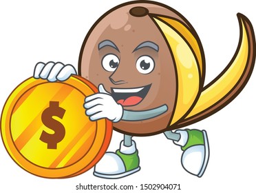 Bring coin bambangan fruit with concept cartoon character