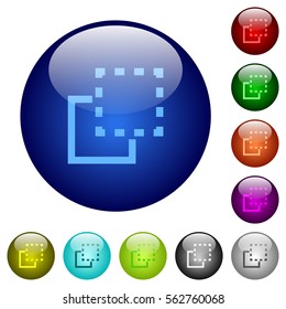 Bring element to front icons on round color glass buttons