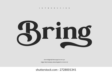 Bring Font es una fuente serif en negrita con caracteres fuertes y firmes. 