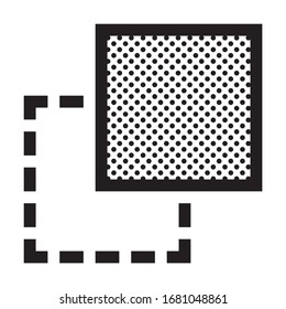 Bring to Front. Icon Filled with Dots.