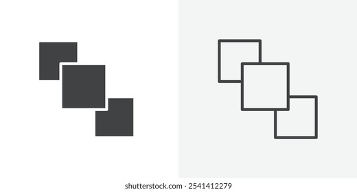 Trazer para frente ícone plano e design conjunto simples