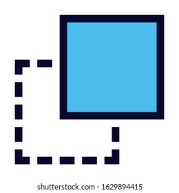 Bring to Front. Simple Vector Color Icon.