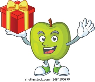 Bring gift granny smith apple character for health mascot