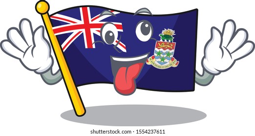 bring gift happy flag cayman islands with cartoon