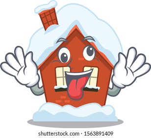 bring gift winter house with in character shape