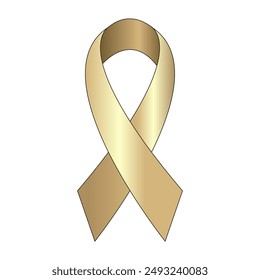 Bring hostages home. Golden Ribbon isolated white background. Gold gradient Ribbon design. Vector illustration can used web social media banner poster template design.