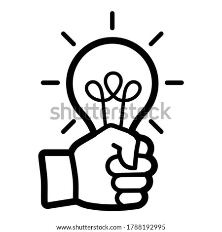 Bring An Idea Flat Icon Isolated On White Background