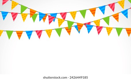 traiga alegría a sus celebraciones con el vector de fondo decorativo de banderín festivo