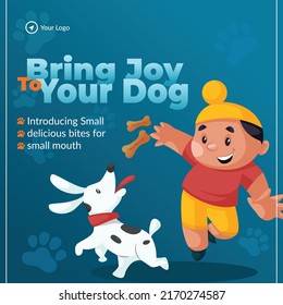 Bring joy to your dog banner design template.
