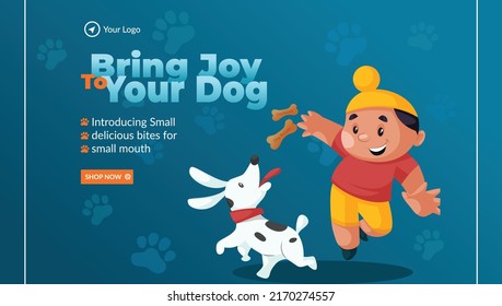 Bring joy to your dog landscape banner design.