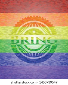 Bring on mosaic background with the colors of the LGBT flag