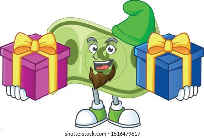 Bring two gifts paper money dollar for price profit.