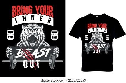 Bring your inner beast out - t-shirt design