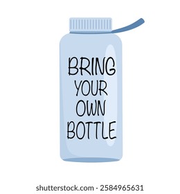 Bring your own bottle concept vector on white background.