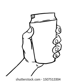 Bring your own cup. reusable coffee mug. man's hand hold coffee cup. stop plastic pollution.choosing eco friendly lifestyle, using reusable products. 