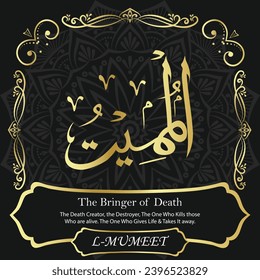 The Bringer of Death. The Death Creator, the Destroyer, The One Who Kills those
Who are alive. The One Who Gives Life and Takes It away.