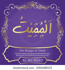 The Bringer of Death.
The Death Creator, the Destroyer, The One Who Kills those
Who are alive. The One Who Gives Life and Takes It away.