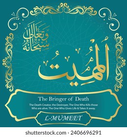 The Bringer of Death.
The Death Creator, the Destroyer, The One Who Kills those
Who are alive. The One Who Gives Life and Takes It away.