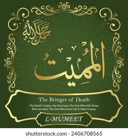 The Bringer of Death.
The Death Creator, the Destroyer, The One Who Kills those
Who are alive. The One Who Gives Life and Takes It away.