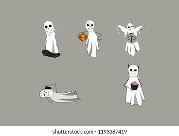 Bringing gathered to celebrate the autumn feast Halloween. And dressed in different costumes