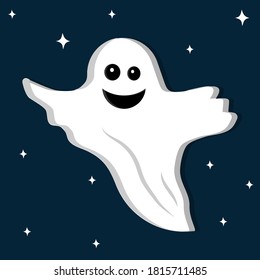 bringing on the background of the night sky for Halloween, isolated vector illustration in the style of flat, clipart, design, decoration, icon, sign