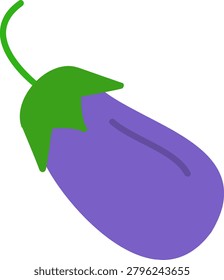 Brinjal Flat Icon Vector Design