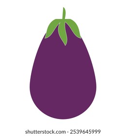 Brinjal icon. Vegetable Icon on white background. vector illustration.