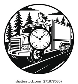 Brinks Armored Truck Corte contínuo 3D Clock Art