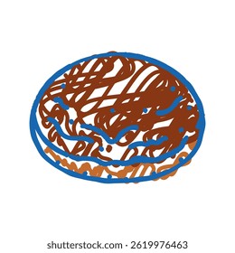 brioche bun food meal doodle icon sketch vector. brioche bun food meal sign. isolated symbol illustration