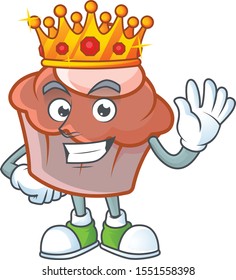 Brioche with cream with mascot shape king.