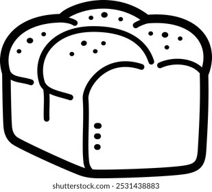 Brioche ícone de vetor doodle e ilustração