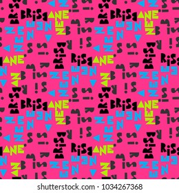Brisbaine seamless pattern. Autentic artistic design for background.