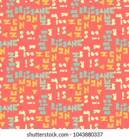Brisbaine seamless pattern. Autentic artistic design for background.