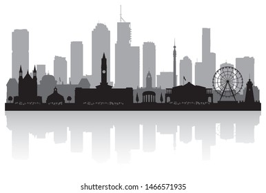 Brisbane Australia city skyline vector silhouette illustration