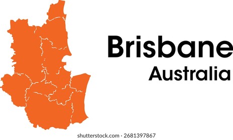 brisbane australia map in vectors
