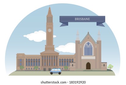 Brisbane. Australia. Vector for you design