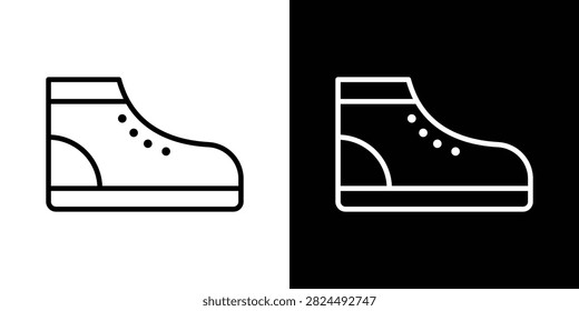 brisk boots icon in black and white, best for App Design.