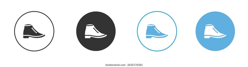 Icono de botas brillantes Estilo plano editable, iconos de ilustración
